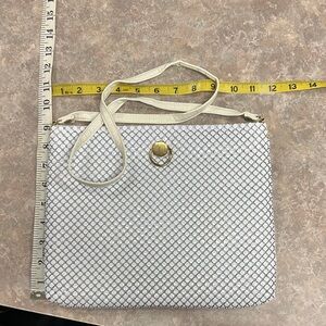 Elegant White Mesh Shoulder Bag